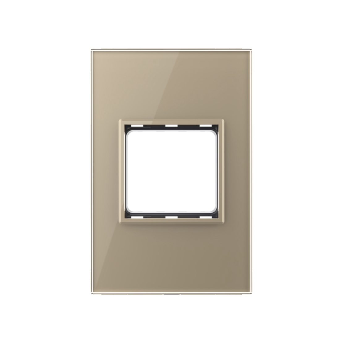 Rama din sticla Livolo standard Italian 2 module - Serie noua, auriu