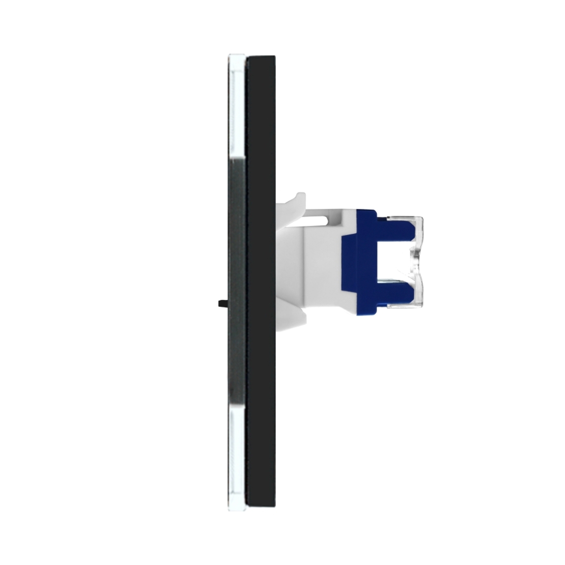 Priza Internet cu Rama din Sticla LUXION, negru