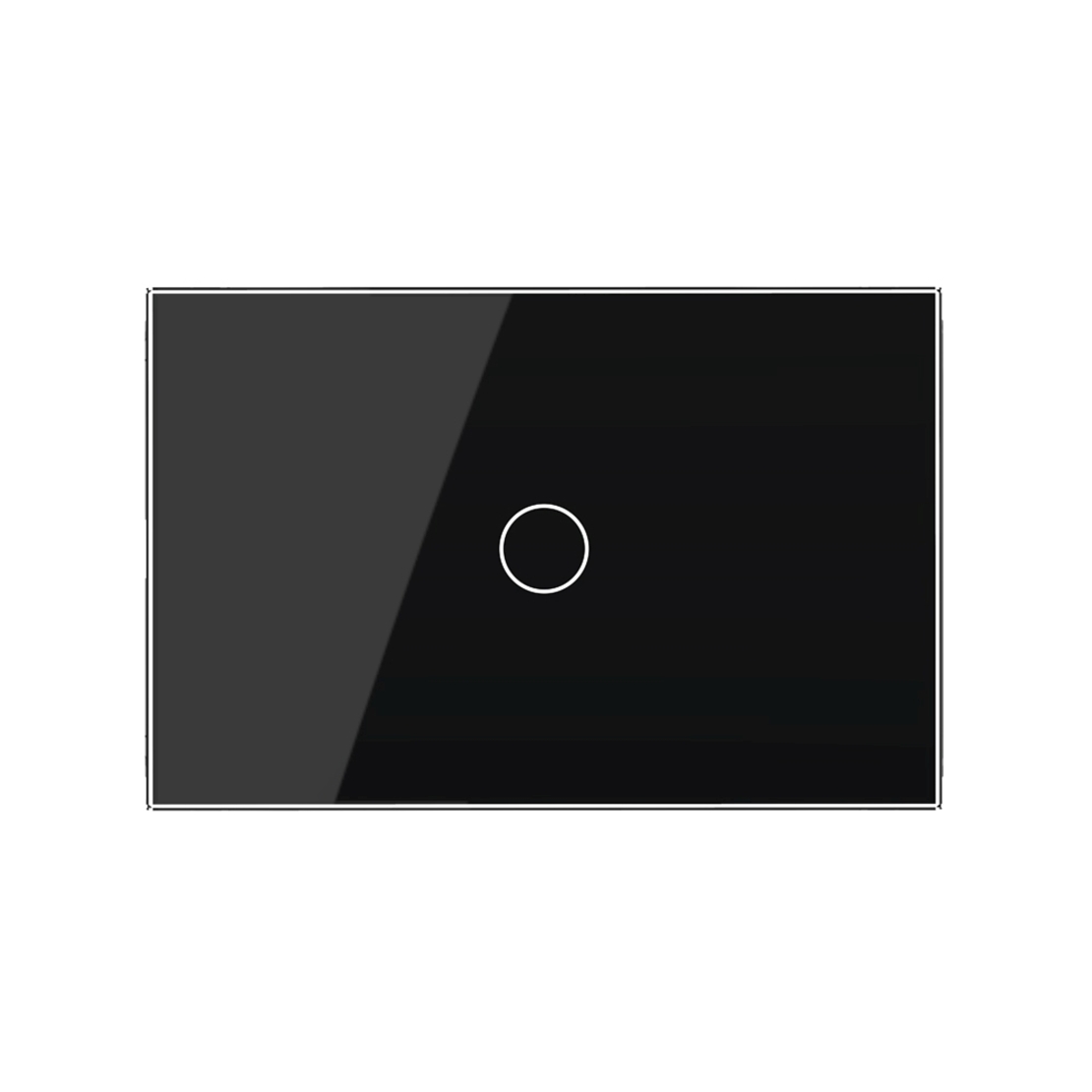 Panou intrerupator simplu cu touch Livolo din sticla, standard Italian - Serie noua, negru