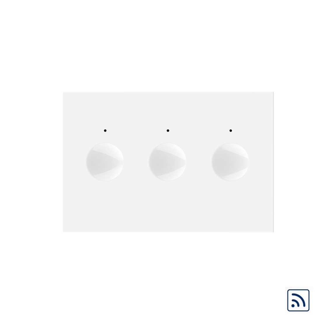 Modul intrerupator triplu wireless cu touch Livolo standard Italian, Serie noua, alb