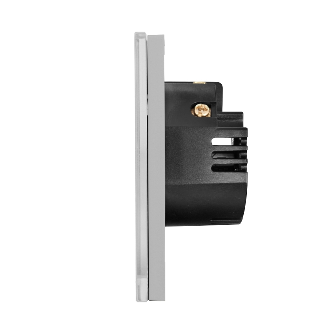 Intrerupator Simplu cu Variator cu Touch din Sticla LUXION, protocol Zigbee, gri