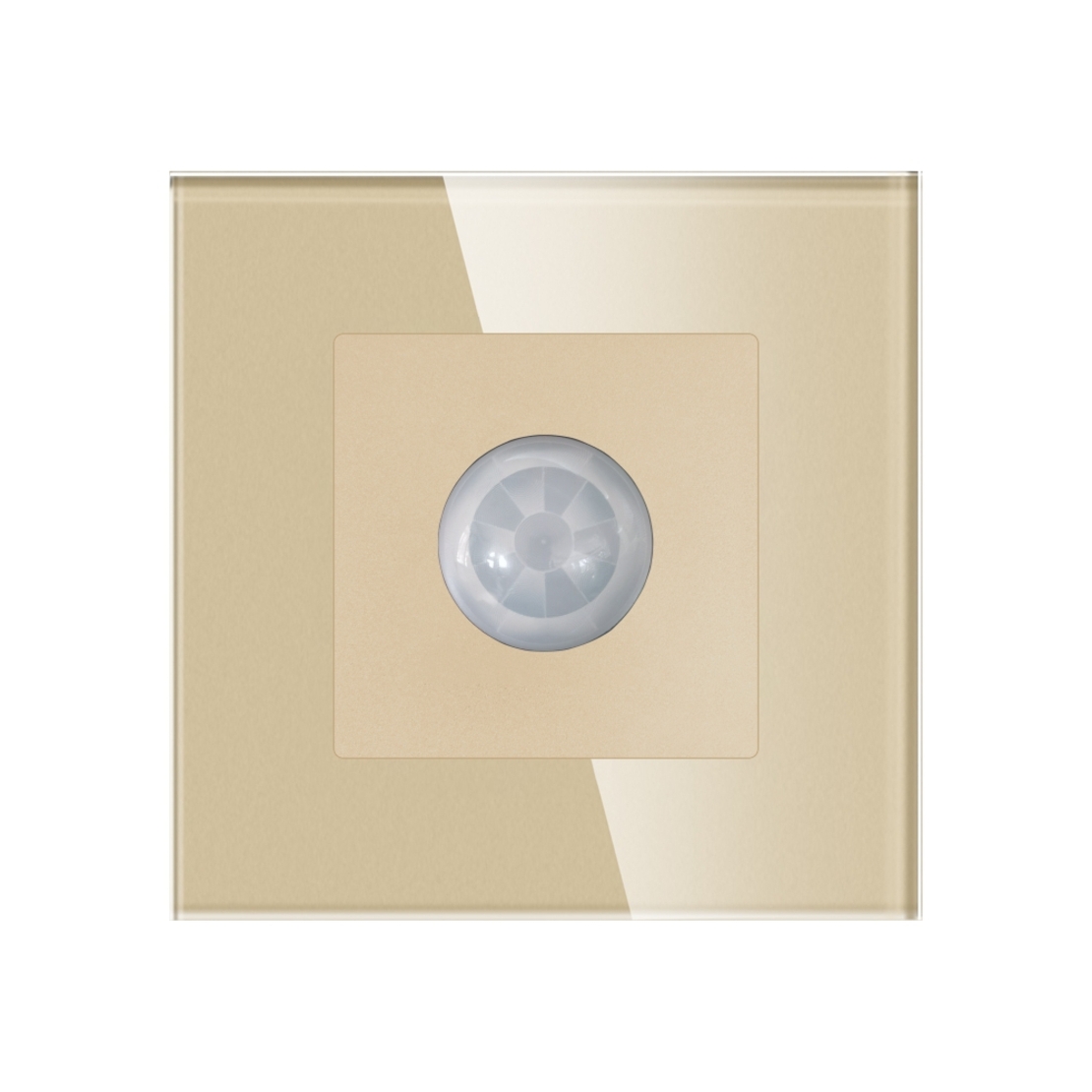 Senzor de Miscare PIR LUXION cu Rama din Sticla, auriu