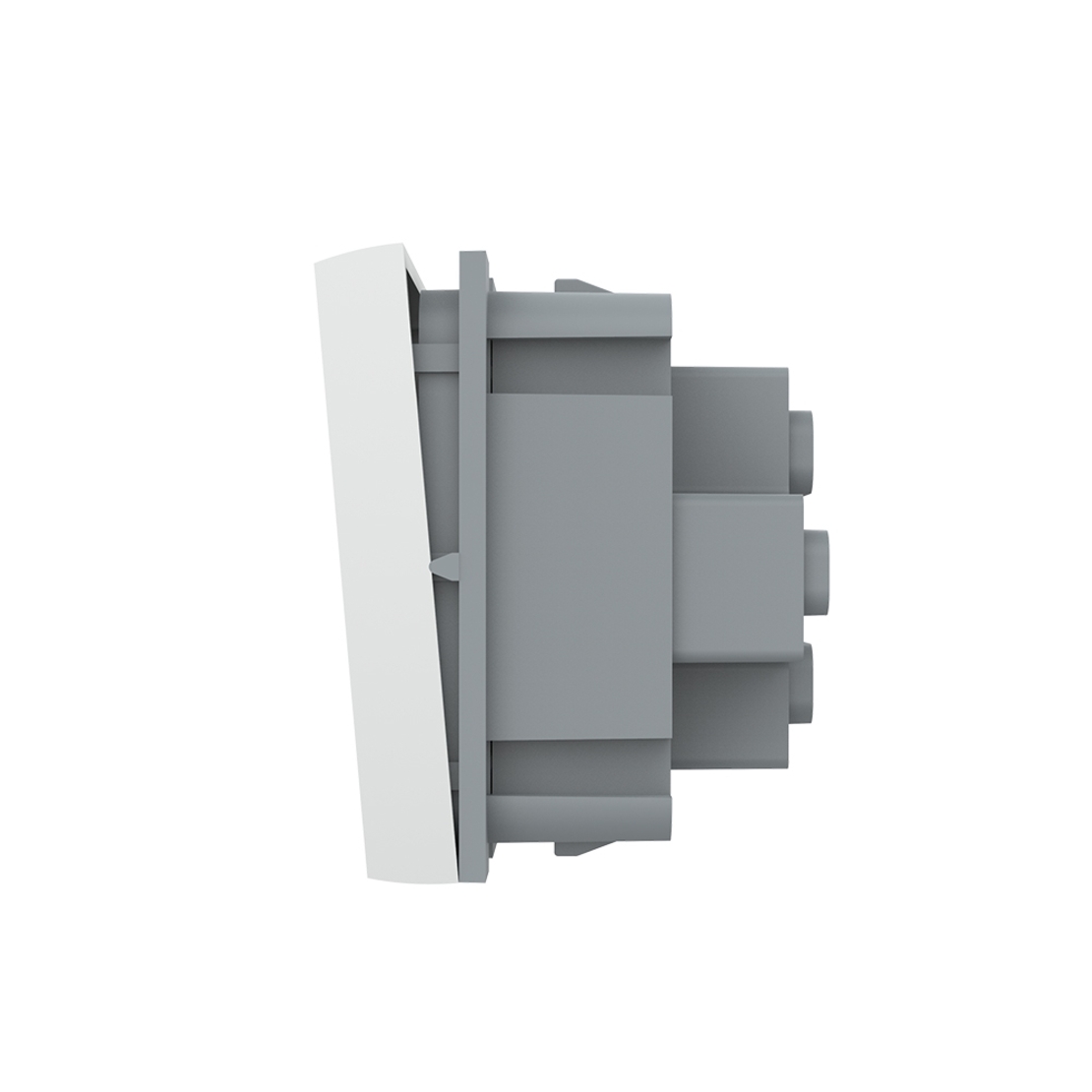 Modul Intrerupator Simplu Mecanic, 2 Module cu Reset (Revenire) LIVOLO - Serie Noua, gri