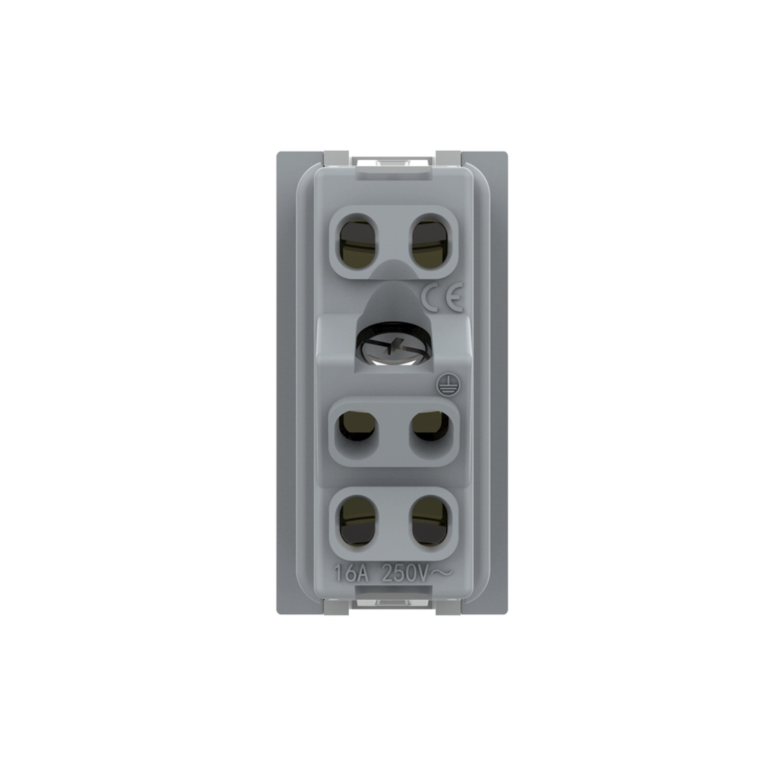 Modul priza simpla ingusta LIVOLO, gri