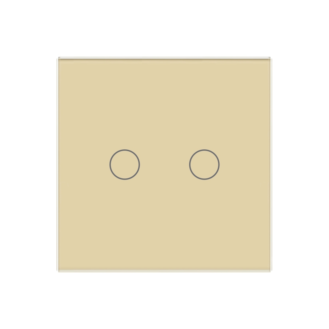 Panou Intrerupator Dublu cu Touch Din Sticla LUXION, auriu