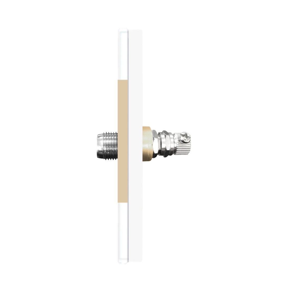 Priza TV Satelit cu Rama din Sticla LUXION, auriu