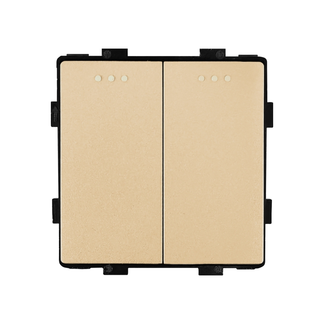 Modul Intrerupator Dublu Mecanic LUXION, auriu