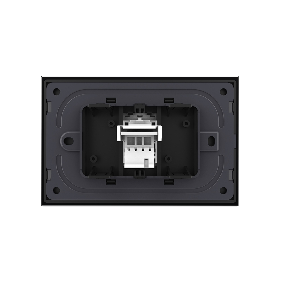 Priza Telefon LIVOLO cu Rama din Sticla, negru