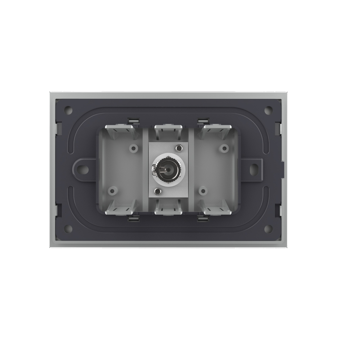 Priza Simpla TV Livolo cu Rama din Sticla - Serie Noua, gri