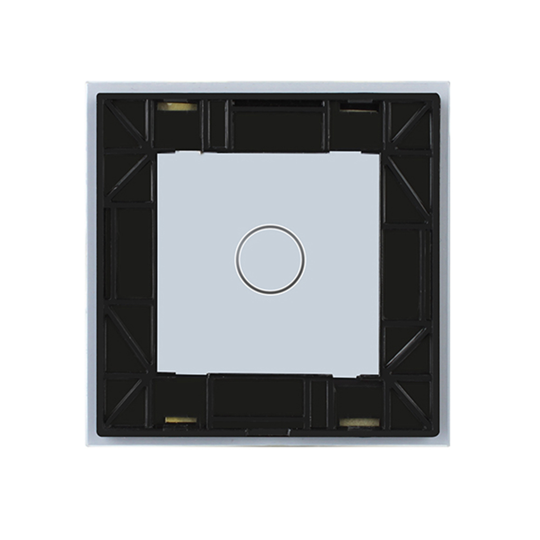 Panou intrerupator simplu cu touch Livolo din sticla, alb