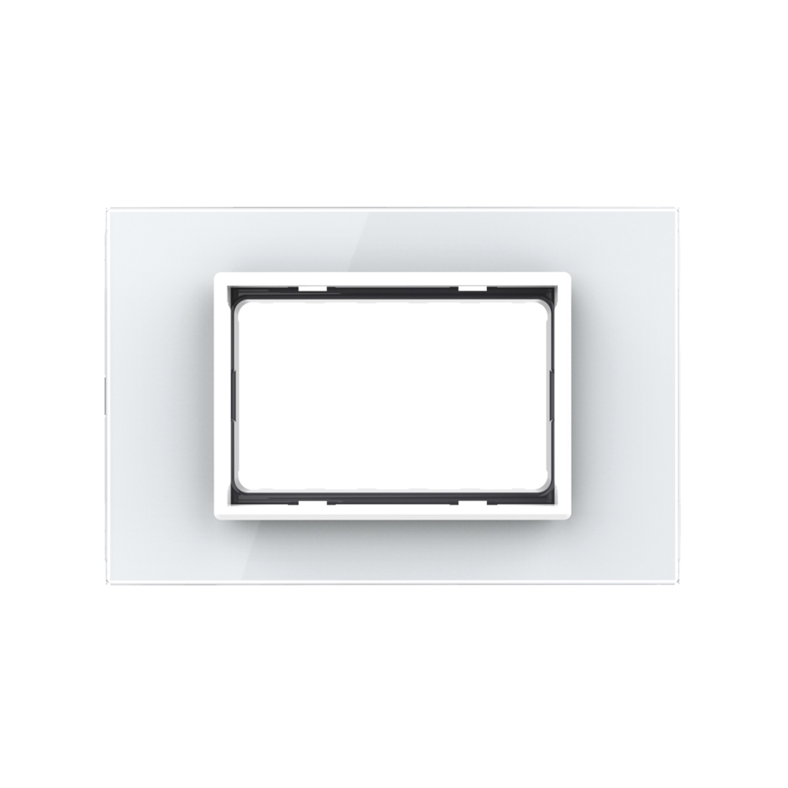 Rama din sticla Livolo standard Italian 3 module - Serie noua, alb