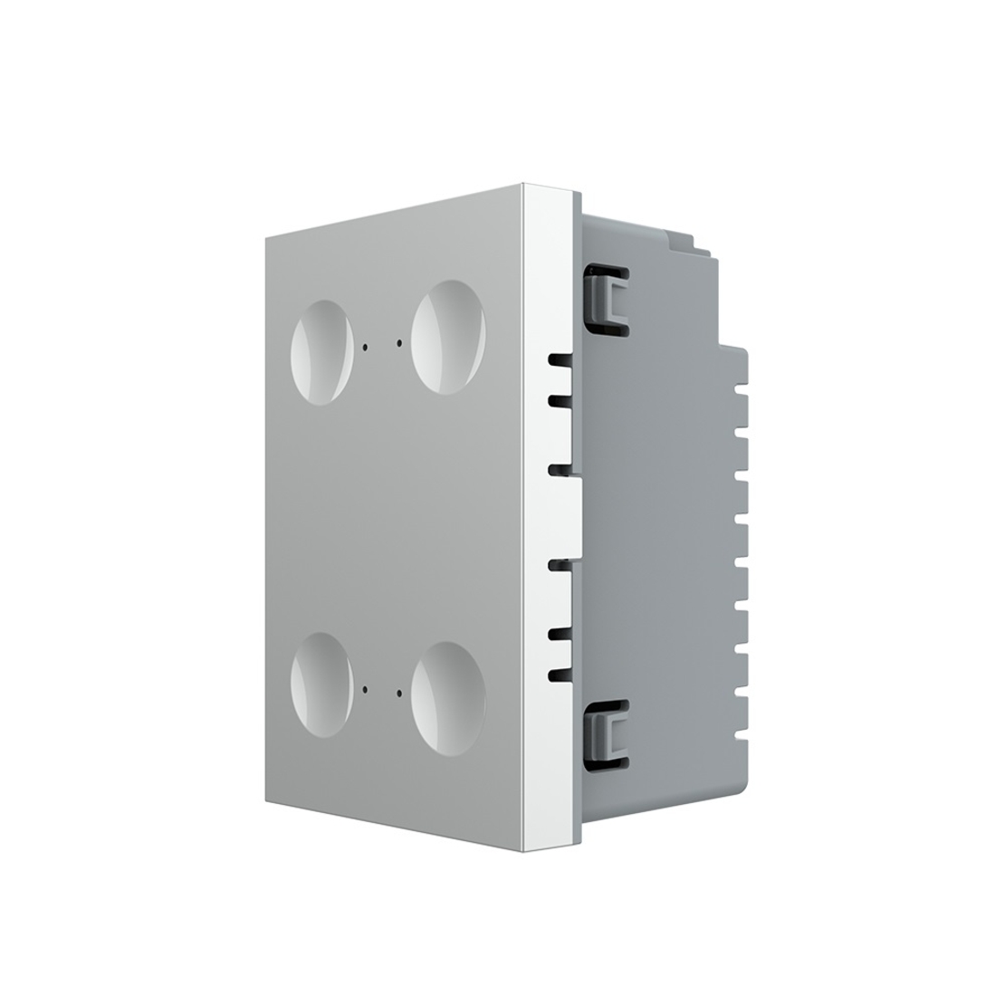 Modul intrerupator cvadruplu cap scara / cap cruce wireless cu touch Livolo standard Italian, Serie noua, gri