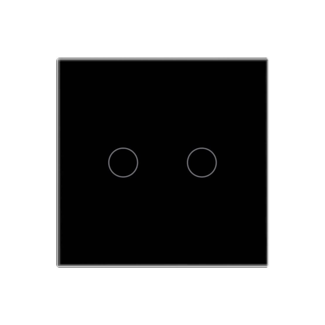 Panou Intrerupator Dublu cu Touch Din Sticla LUXION, negru