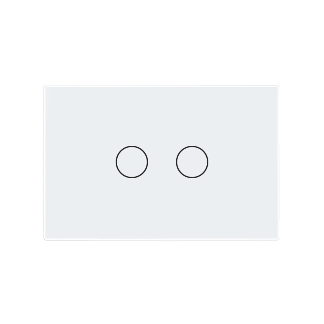 Intrerupator Dublu cu Touch LIVOLO din Sticla – Standard Italian, alb