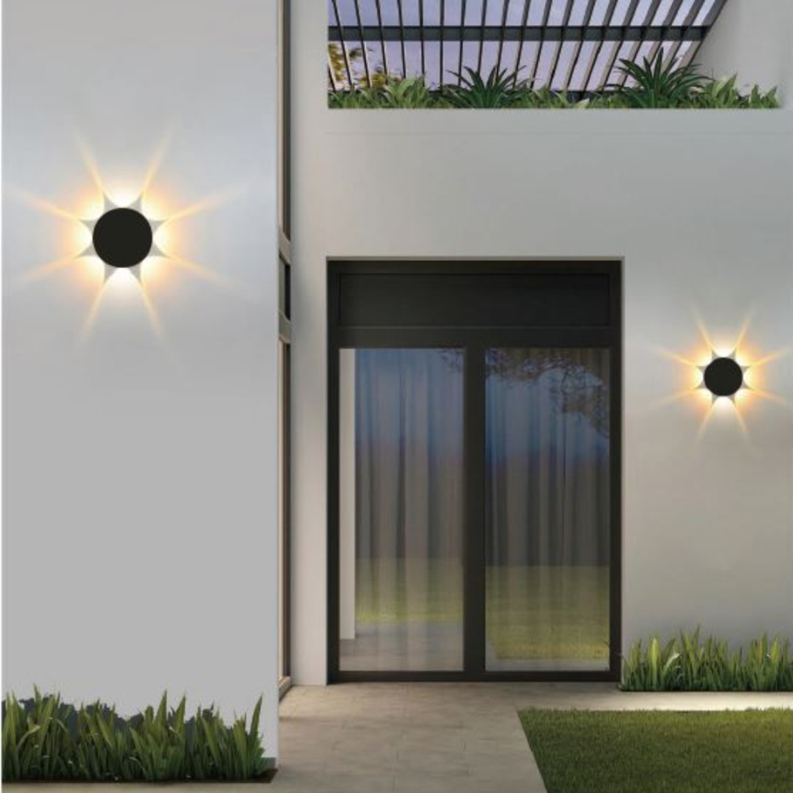 Aplica De Perete Meteor 8W, 3000k, Lumina Calda IP65