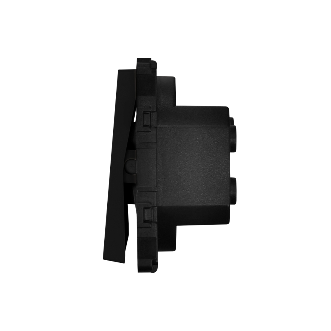 Modul Intrerupator Simplu Mecanic cu Reset / Revenire LUXION, negru