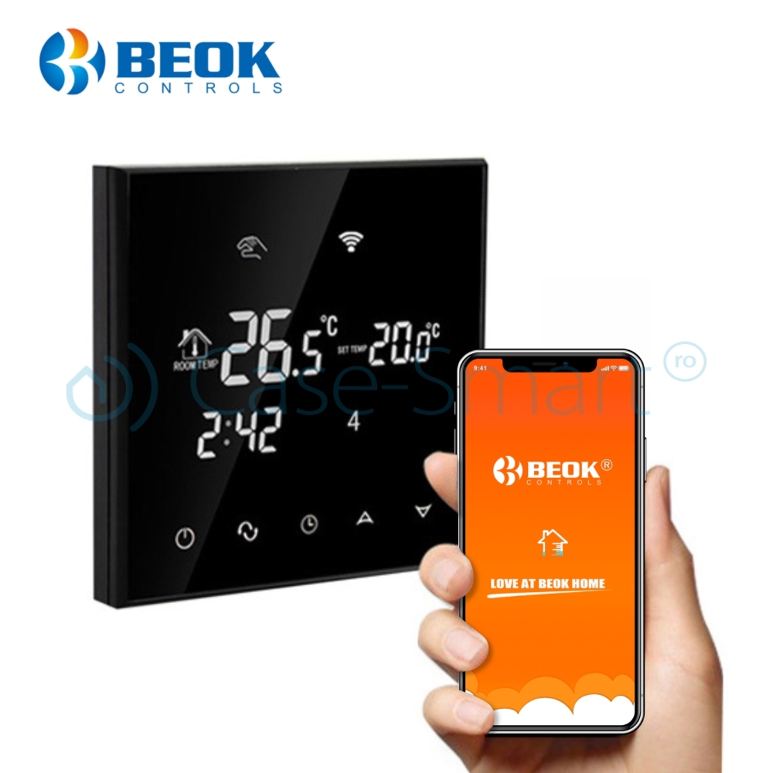 Termostat Wi-Fi pentru incalzirea electrica in pardoseala BeOK TGT70WIFI-EP, Aplicatia mobila Smart Life