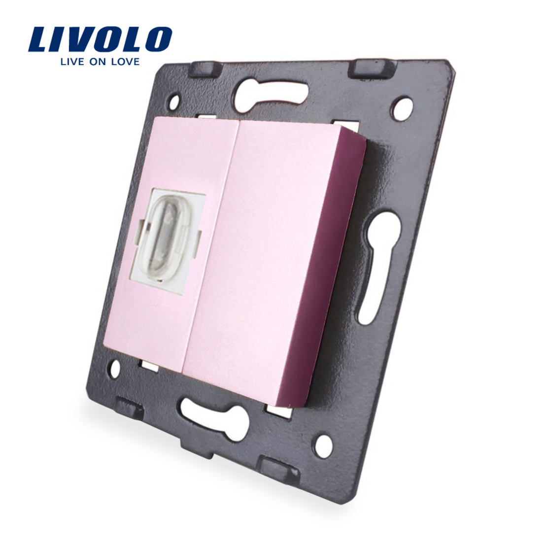 Priza HDMI Livolo, roz