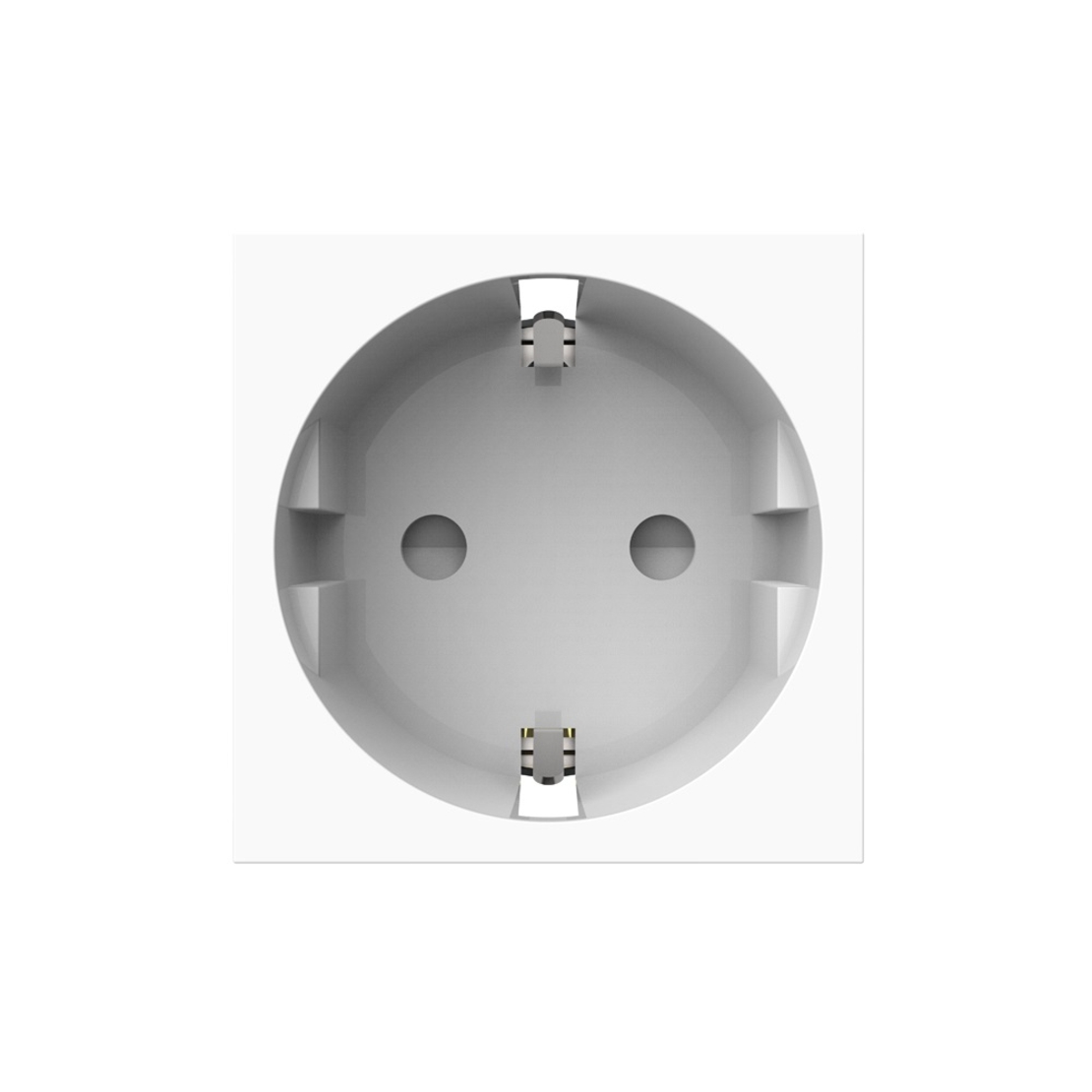 Priza simpla Livolo fara rama din sticla, alb