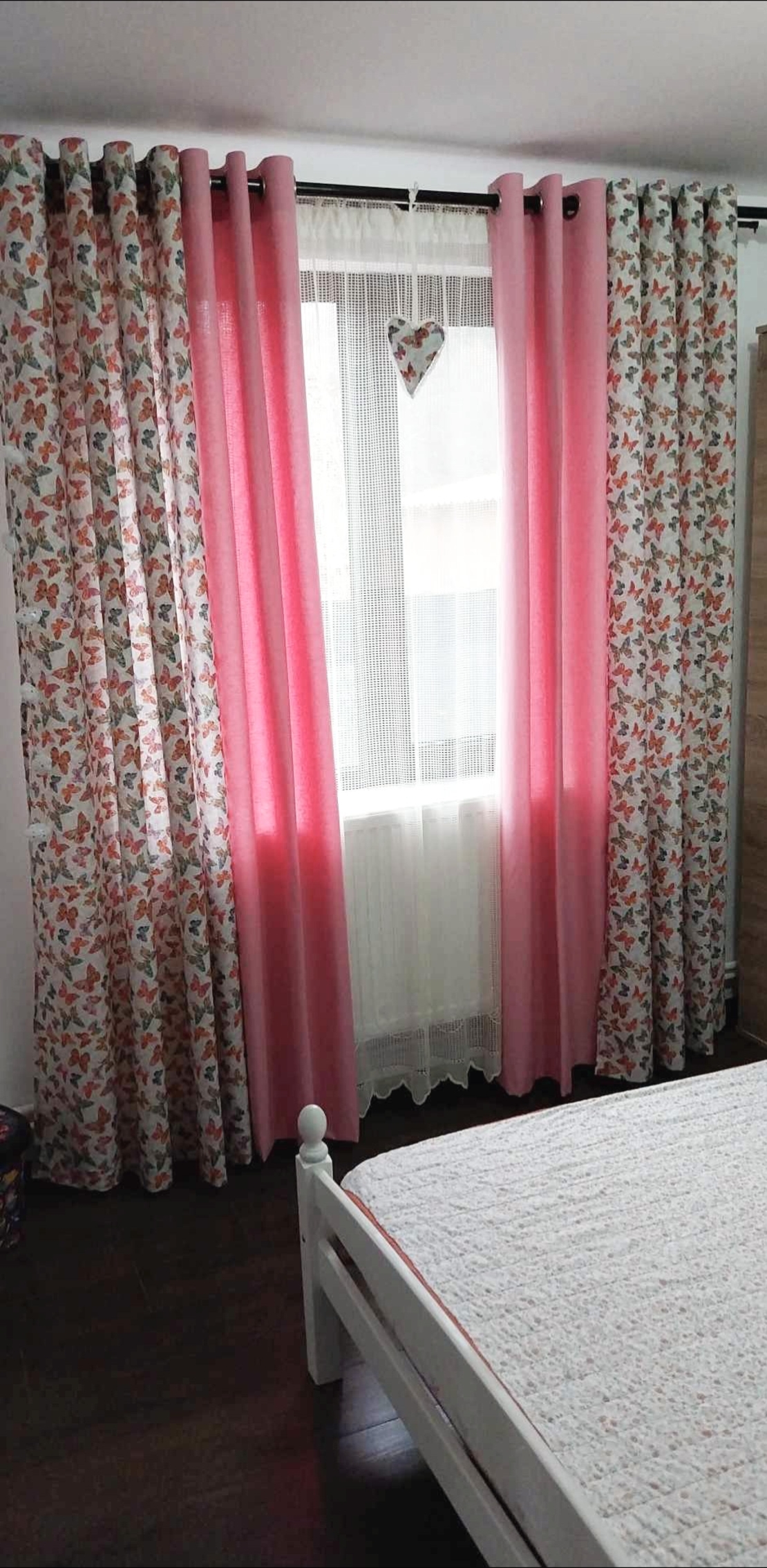 Set perdea şi draperii roz