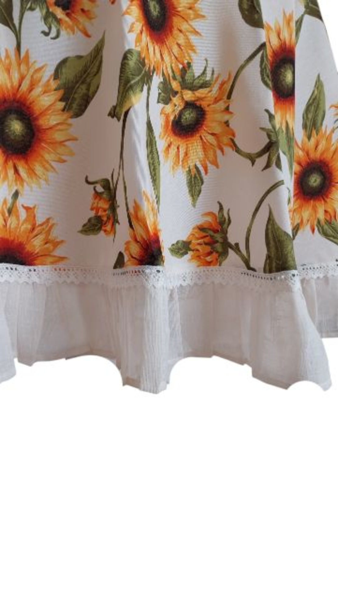 Faţă de masă rotundă cu floarea-soarelui LINA
