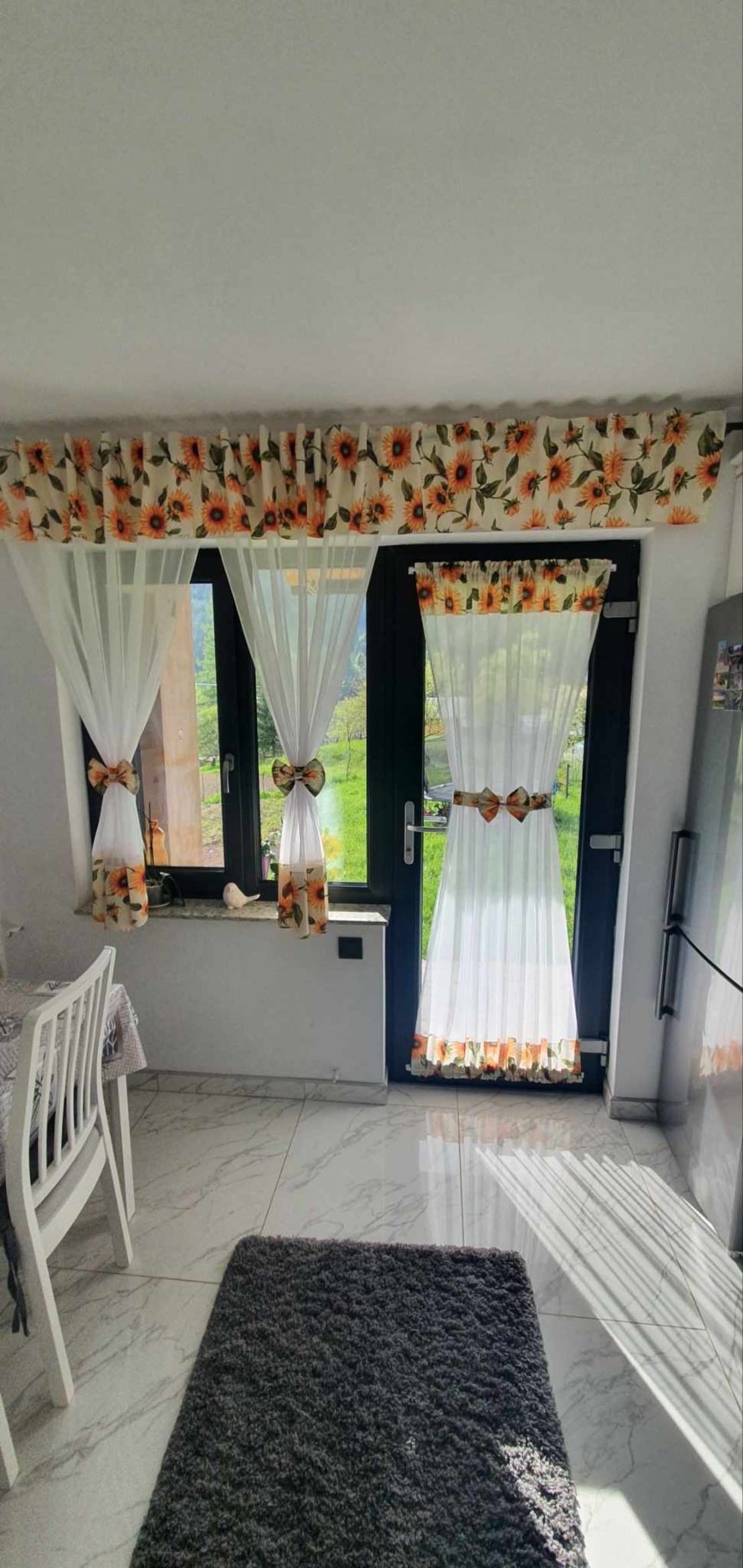 Set perdele cu floarea soarelui