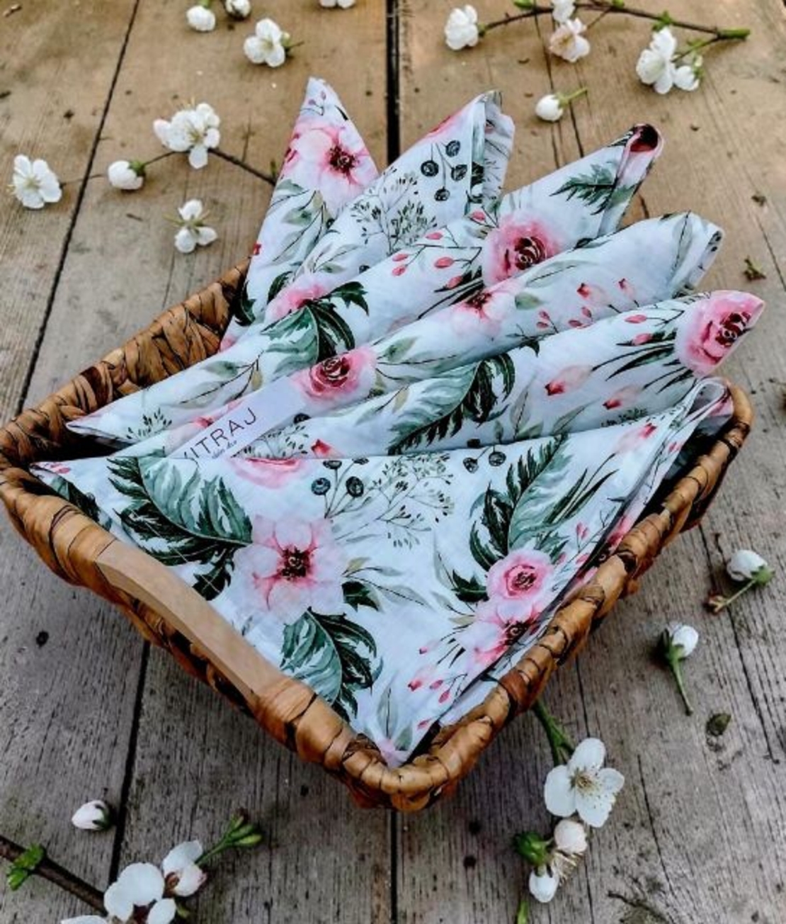 Şervete decorative masă Rosa-set 6 bucăţi