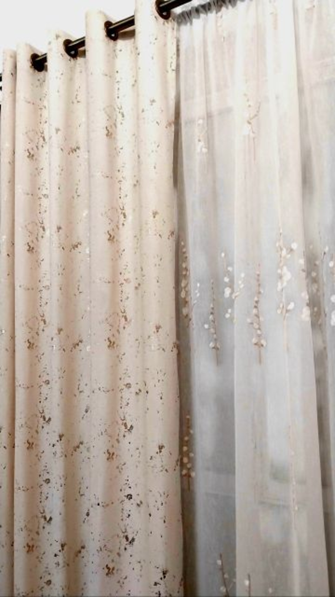 Draperii catifea Marble crem
