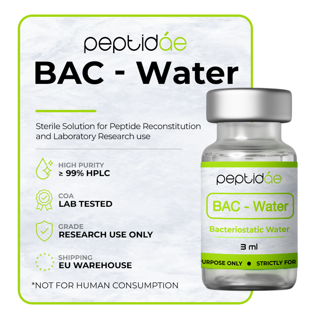 APA BACTERIOSTATICA - BAC WATER
