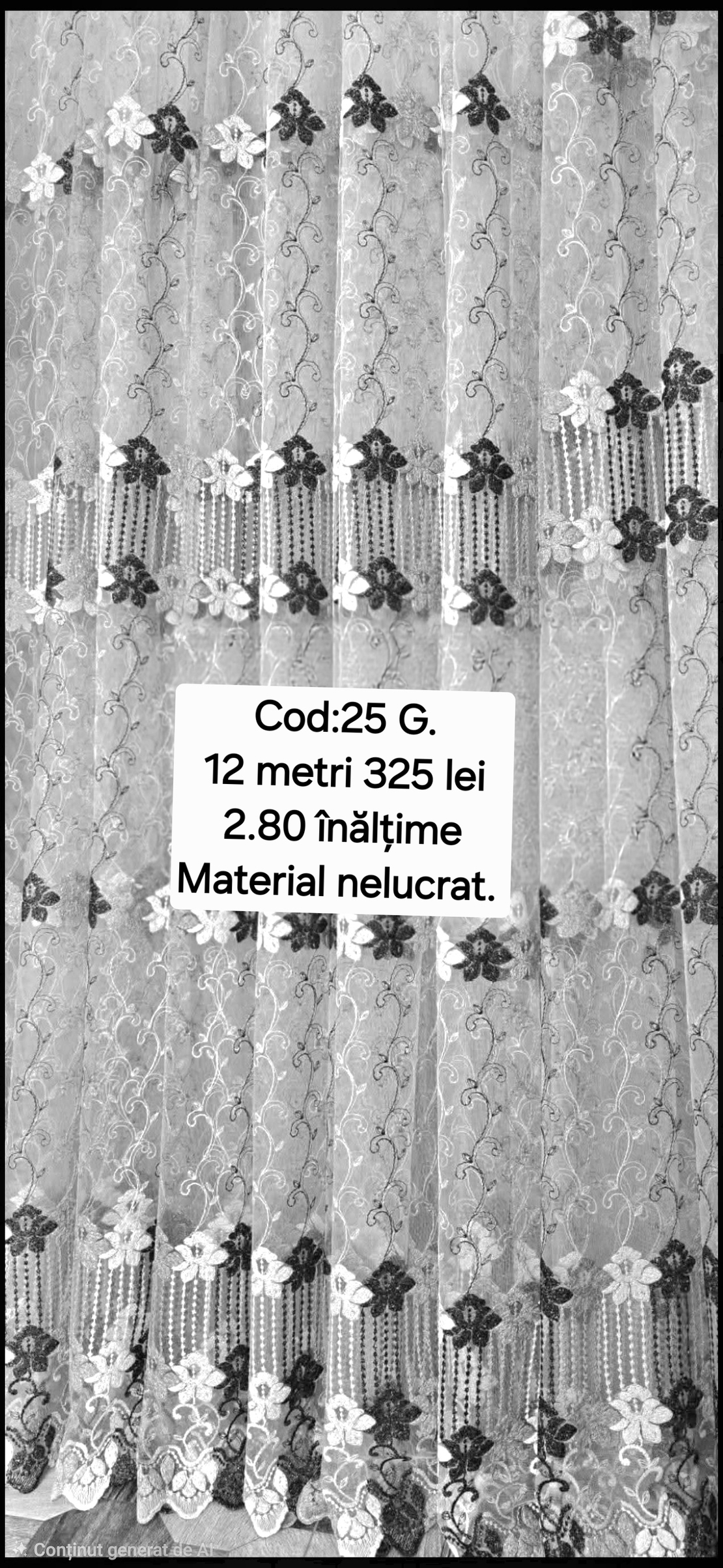 Cupon 12 metri de perdea.