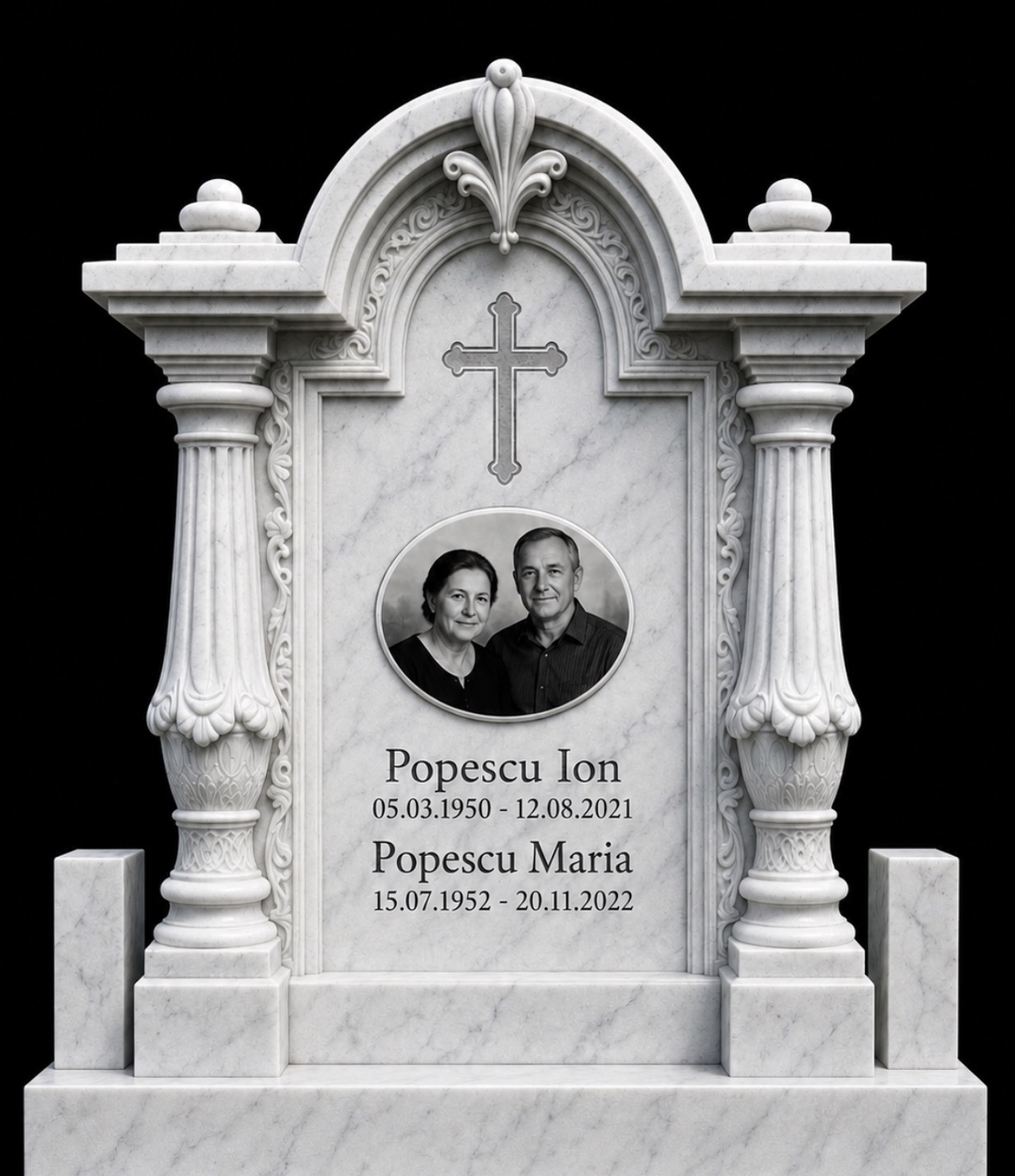 MAR-2001 MONUMENT SCULPTAT DIN MARMURA MASIVA