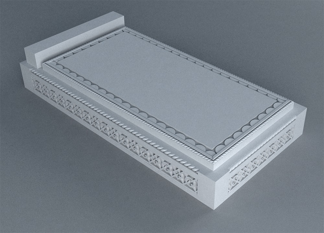PRM-1840 MORMANT MASIV DIN MARMURA SCULPTAT