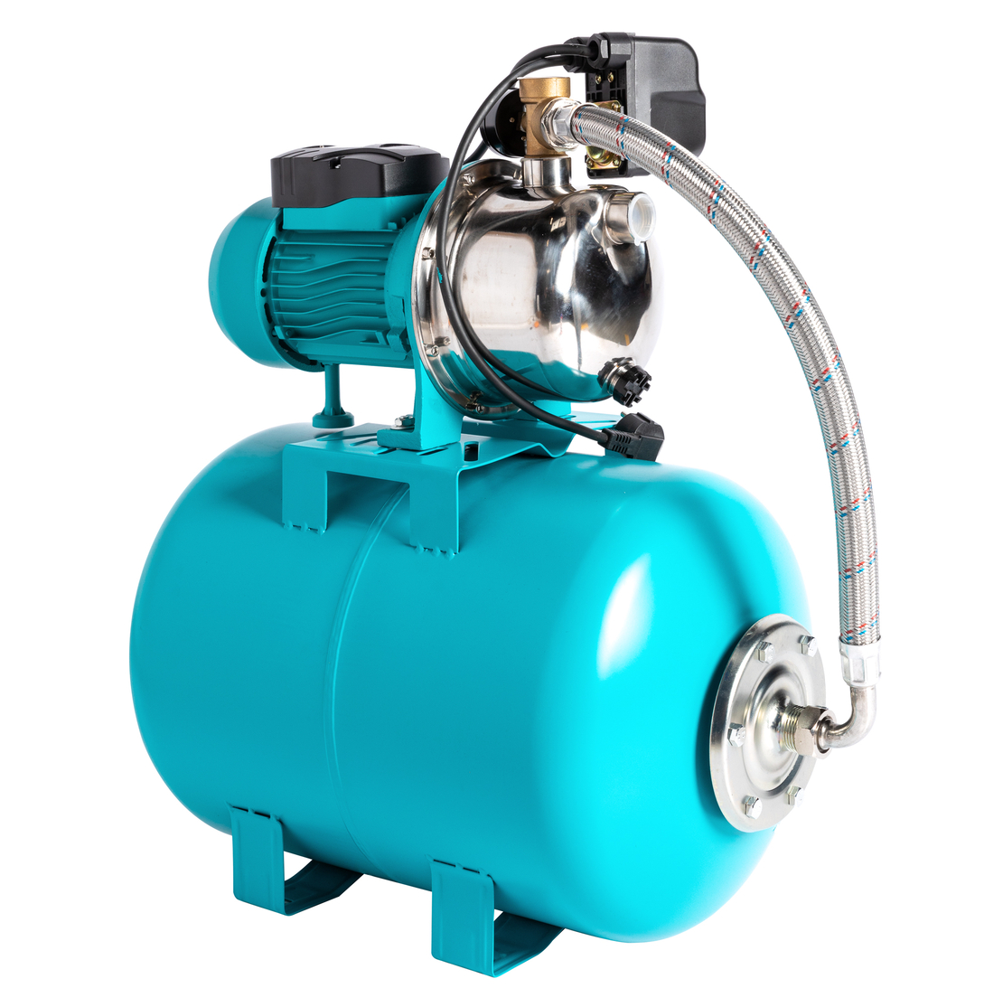 Hidrofor Detoolz 0.75 kW, debit 3300l/h, inaltime de pompare 45m, carcasa pompa inox, volum butelie 50 litri
