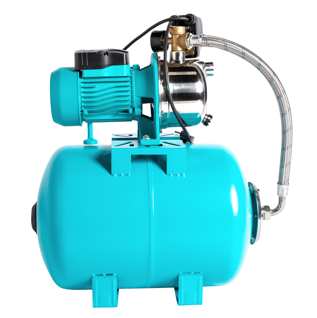 Hidrofor Detoolz 0.75 kW, debit 3300l/h, inaltime de pompare 45m, carcasa pompa inox, volum butelie 50 litri