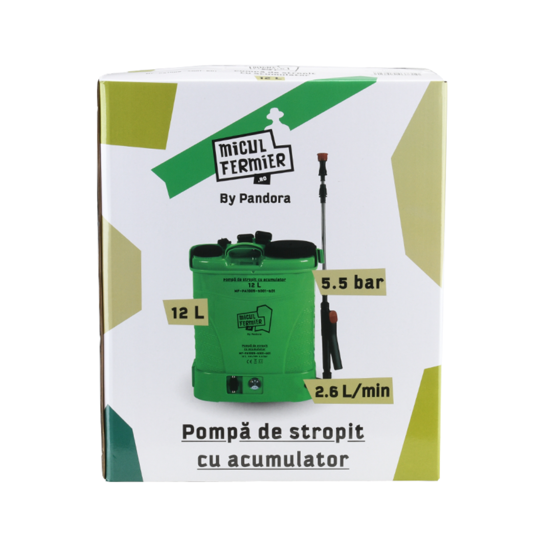 Pompa de stropit MF Pandora 12L cu acumulator