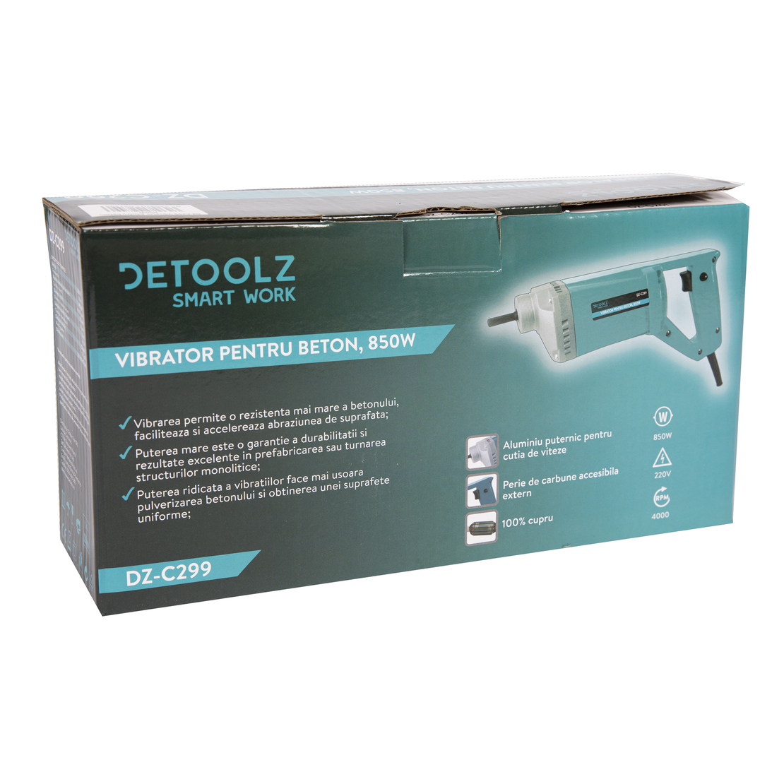 Vibrator pentru beton, 850W
