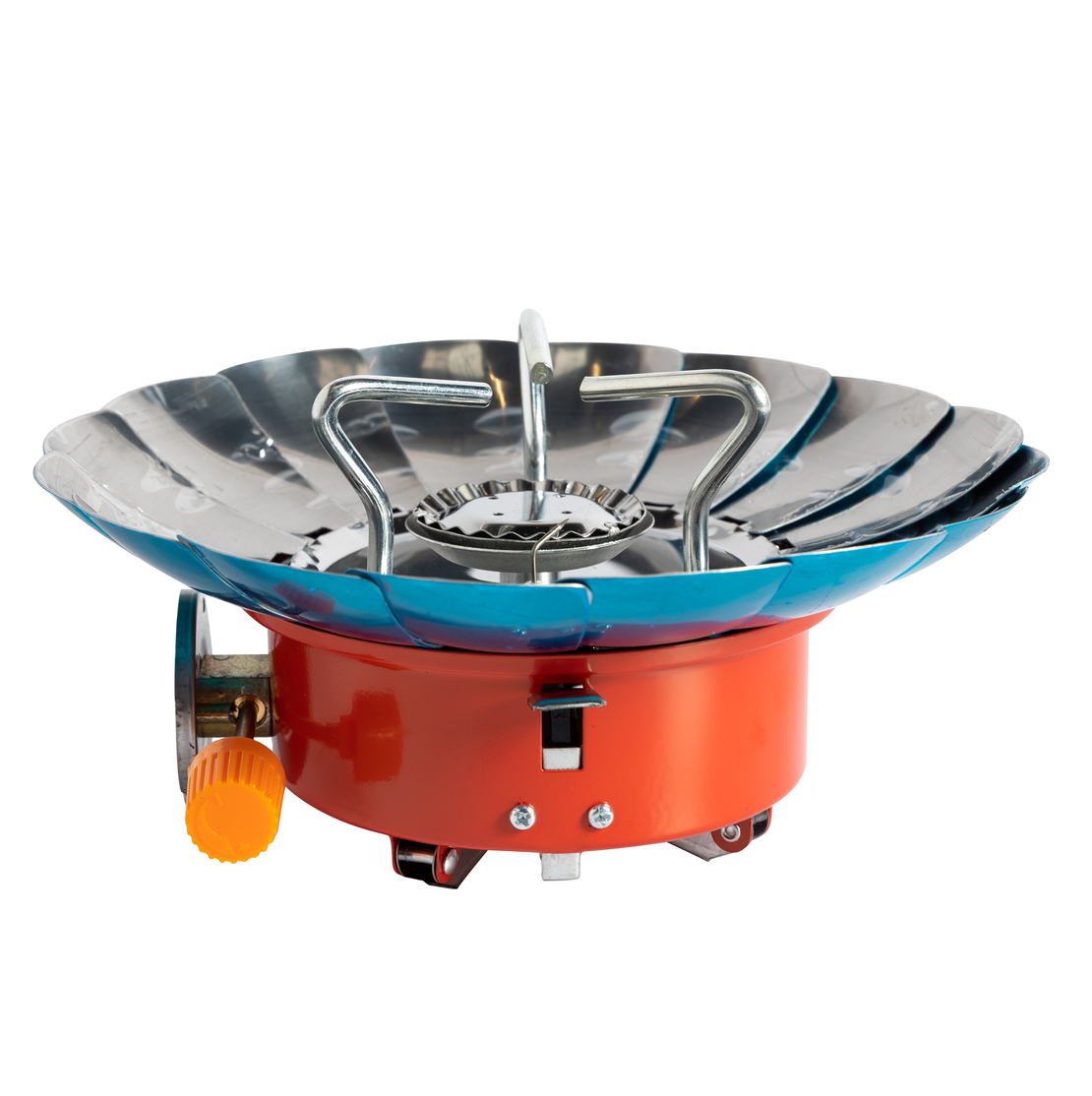 Aragaz camping Micul Fermier, putere termica 2.8 kW, aprindere piezo-electrica, compatibil rezerva gaz spray