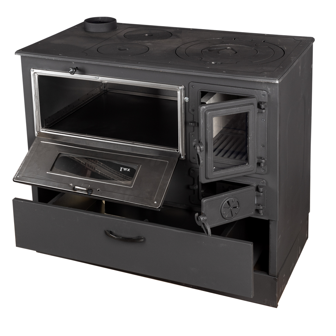 Soba pe lemne 9kW Grand Fantazia Lux, cos stanga