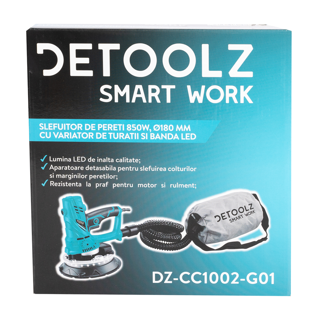 Slefuitor de pereti 850W, Ø180mm, cu variator de turatie si banda LED