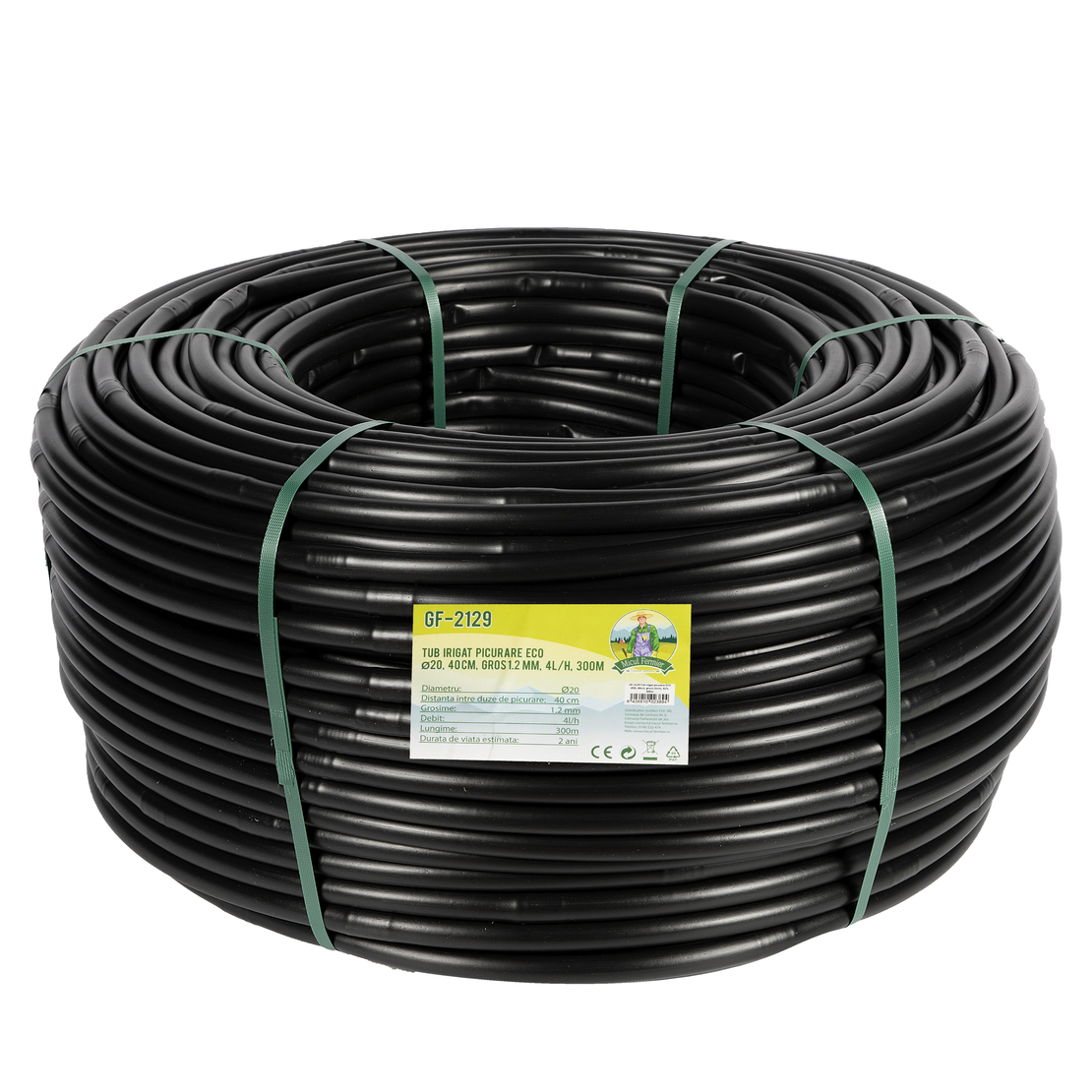 Tub picurare ECO Ø20, 40cm, gros1.2mm, 4l/h, 300m