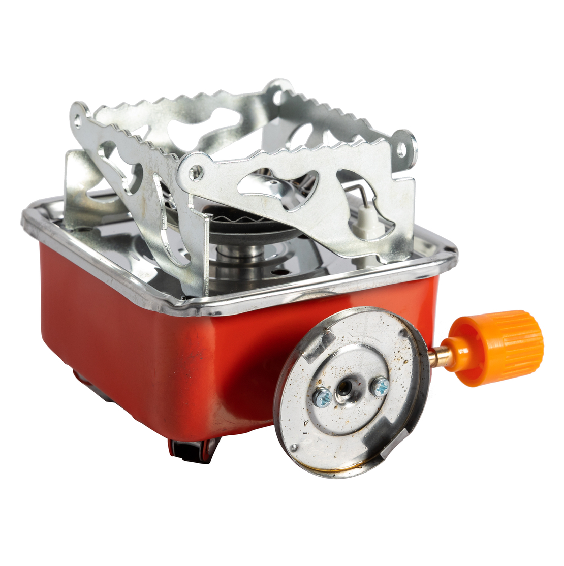 Aragaz camping Micul Fermier, putere termica 2.8 kW, aprindere piezo-electrica, compatibil rezerva gaz spray, 95*95mm
