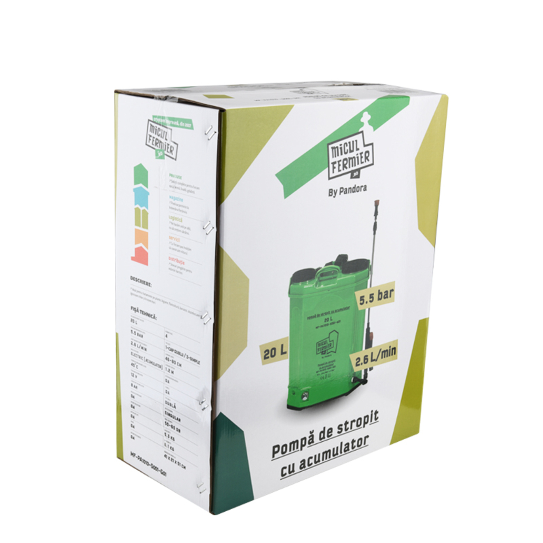 Pompa de stropit MF Pandora 20L cu acumulator
