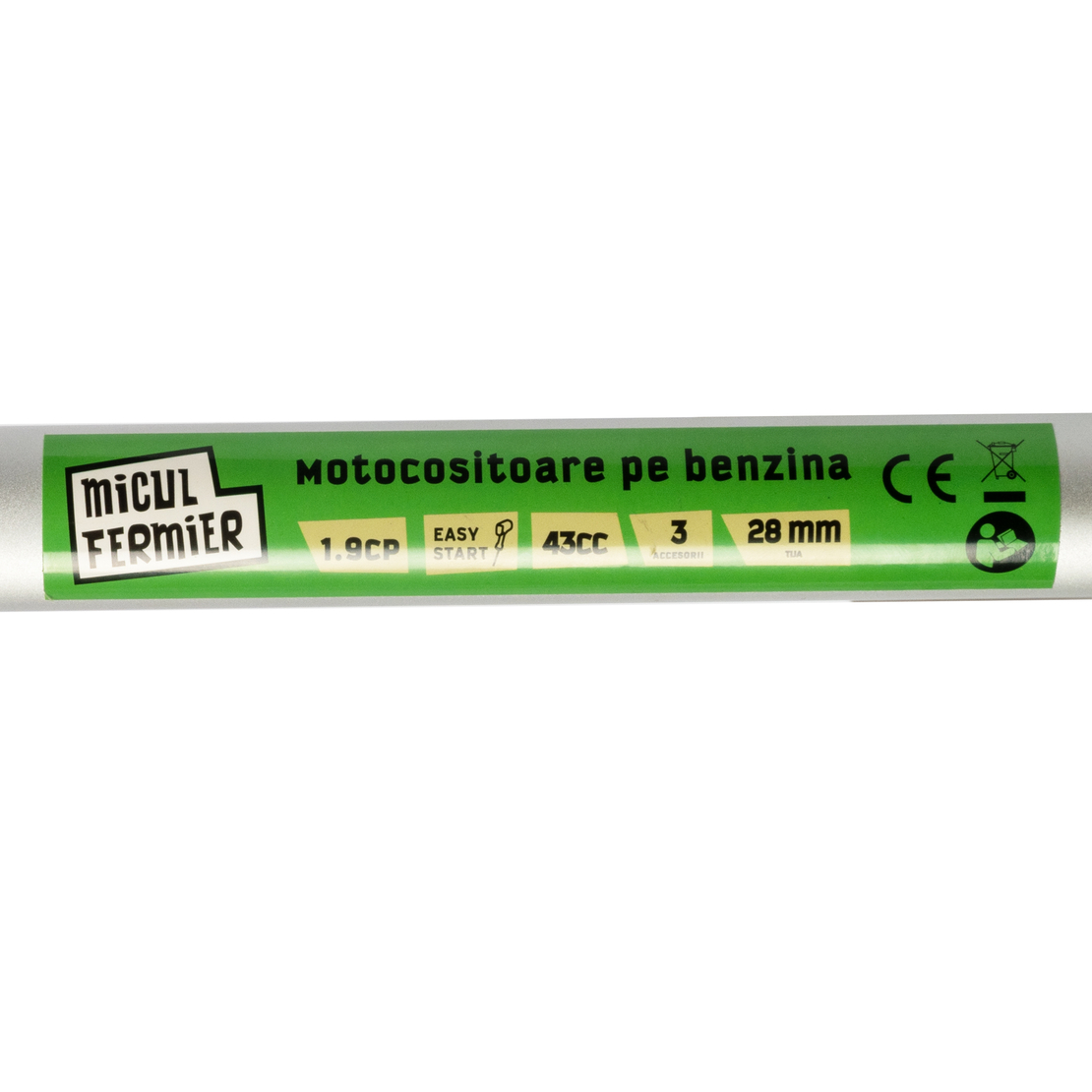 Motocositoare Micul Fermier 1.9CP, 43CC, motor benzina 2T, pornire rapida, 3 accesorii, tija 28mm