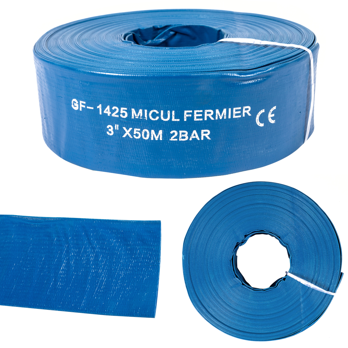 Furtun apa refulare Flat PVC 3'' 50 M