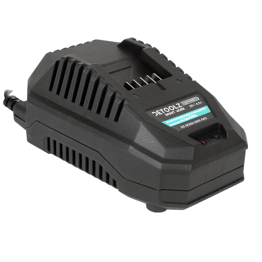 Incarcator rapid, Detoolz, pentru acumulator 20V, incarcare 4.5A/h