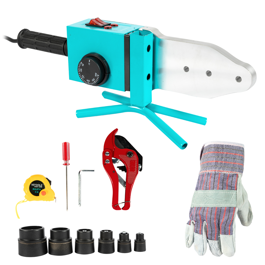 Trusa pentru sudat tevi din PPR Detoolz putere 2000W, diametru sudare 20-63mm