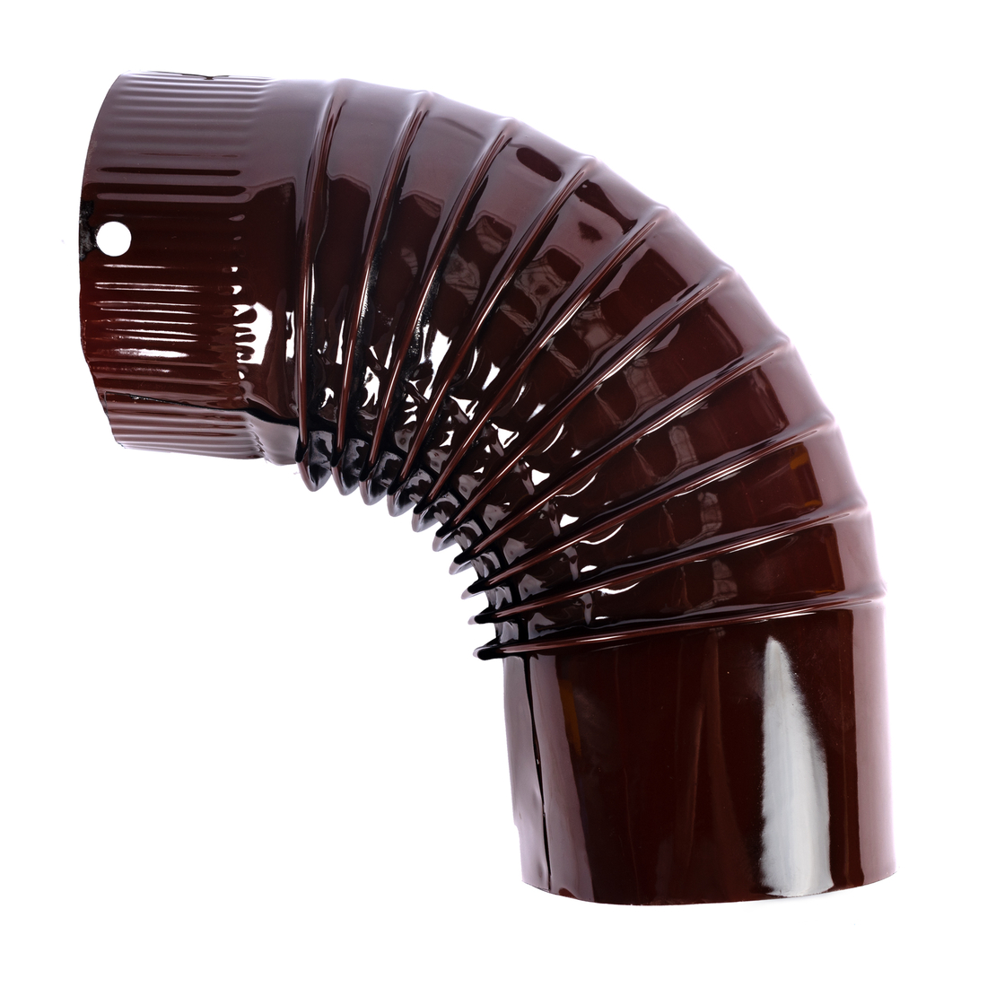 Cot pentru soba pe lemne, 90˚, 120mm, Maro