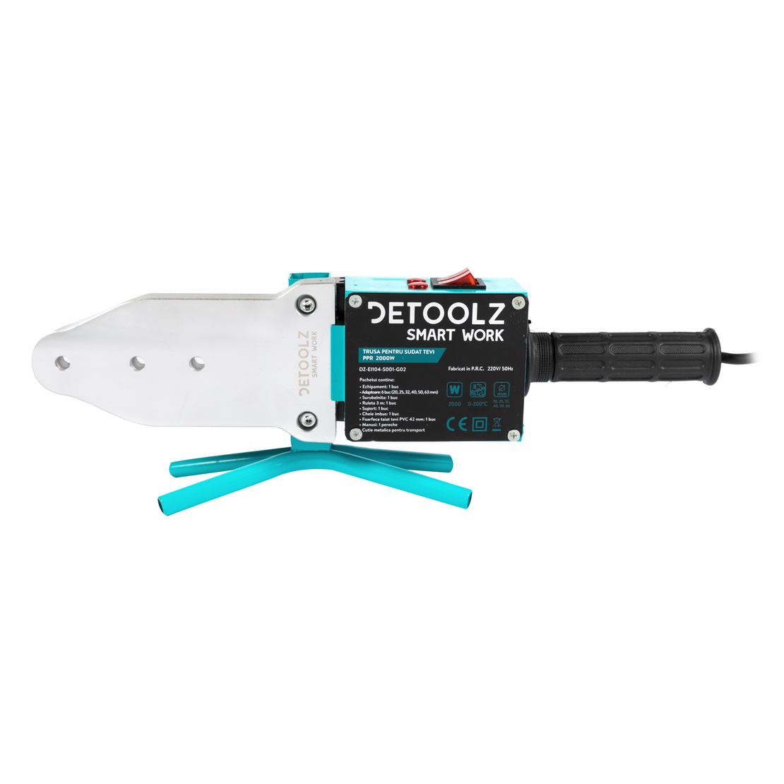 Trusa pentru sudat tevi din PPR Detoolz putere 2000W, diametru sudare 20-63mm
