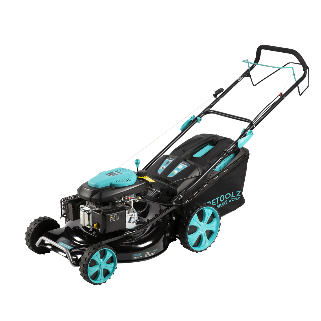 Masina de tuns gazon Detoolz, 5CP, 196CC, latime de taiere 53cm, colector 70L, propulsie automata