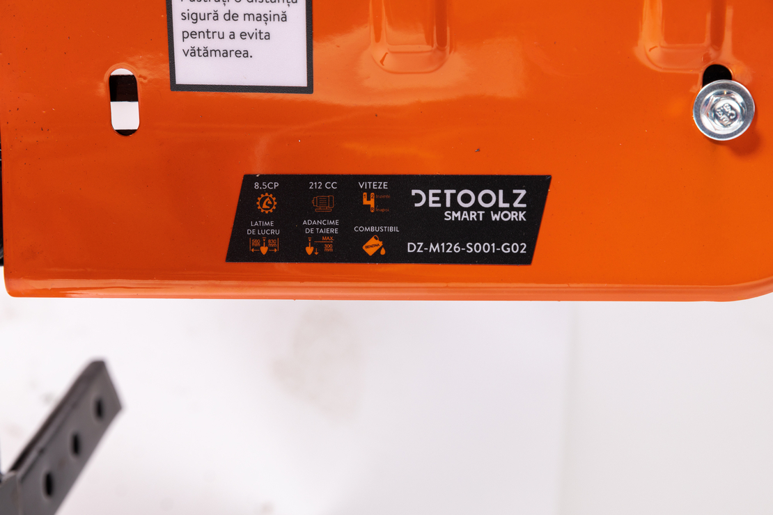 Motocultor Detoolz 8.5cp 212cc, benzina 4T, 3 viteze, pornire manuala, cu roti